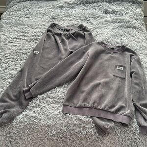 White Fox Corduroy Sweatsuit